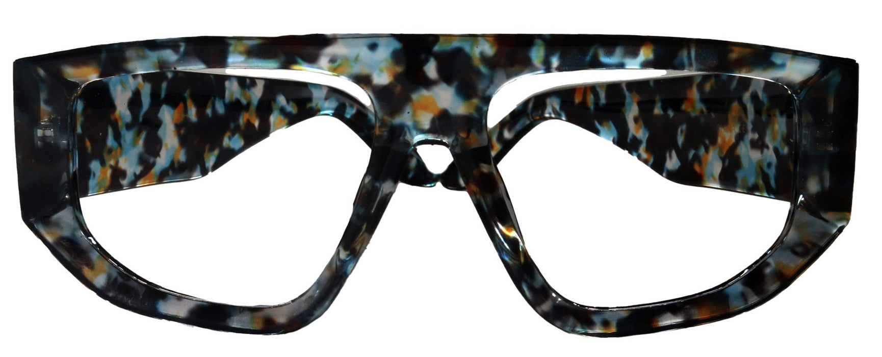 Goliath High End Bifocal or Non-Bifocal Blue W Brown  Reading Glasses Square, Inspired by NY Fifth Avenue