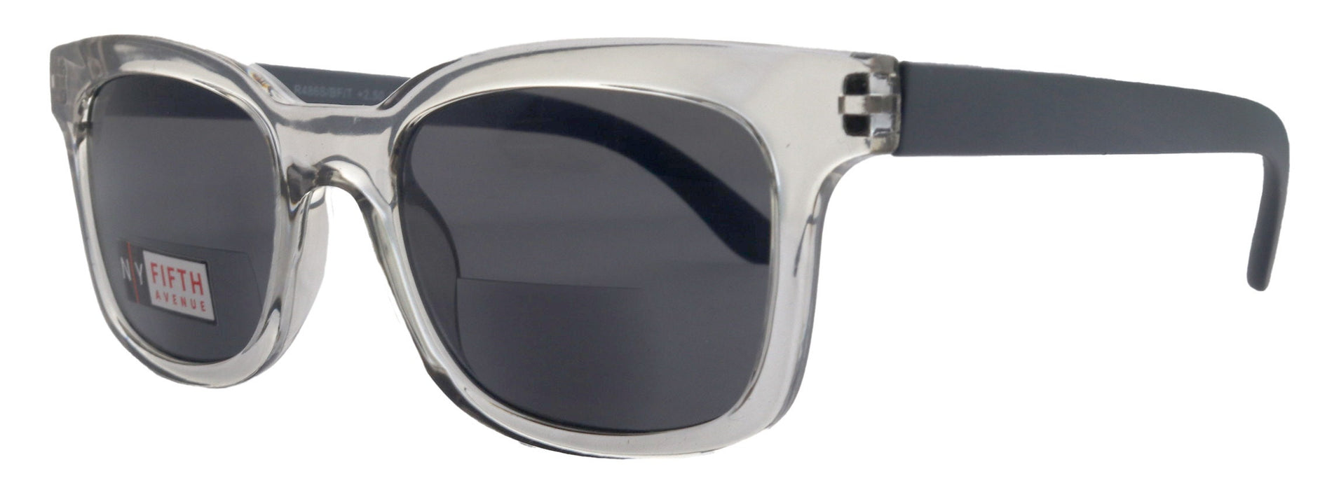 Mars, High-End Line Bifocal (Clear On Top) Sun Readers Unixes OR Non-Bifocal Readers Sunglasses (Transparent  Grey) NY Fifth Avenue