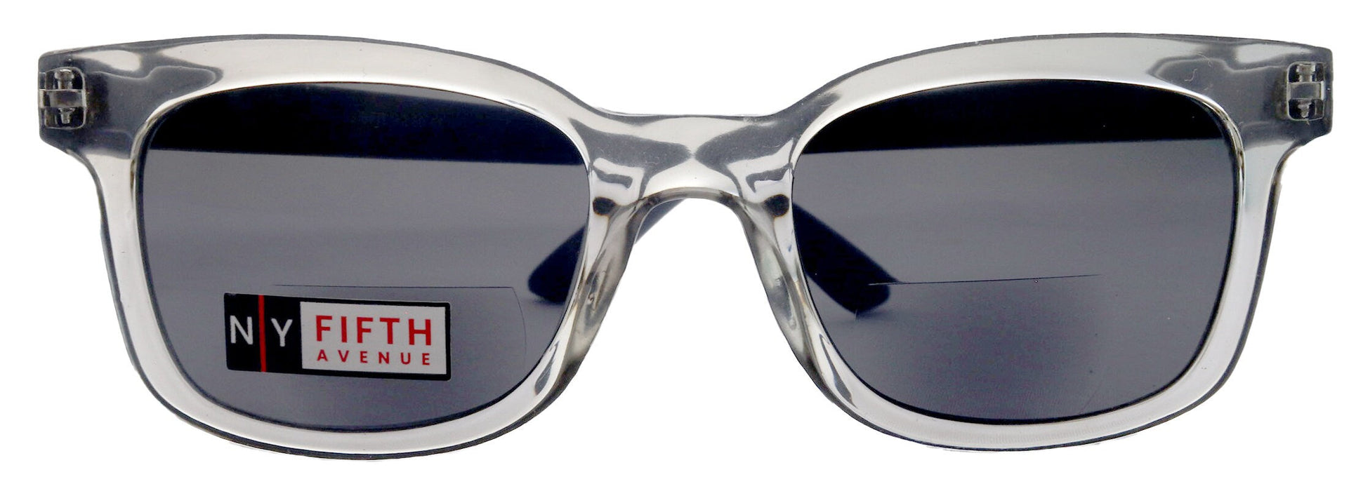 Mars, High-End Line Bifocal (Clear On Top) Sun Readers Unixes OR Non-Bifocal Readers Sunglasses (Transparent  Grey) NY Fifth Avenue
