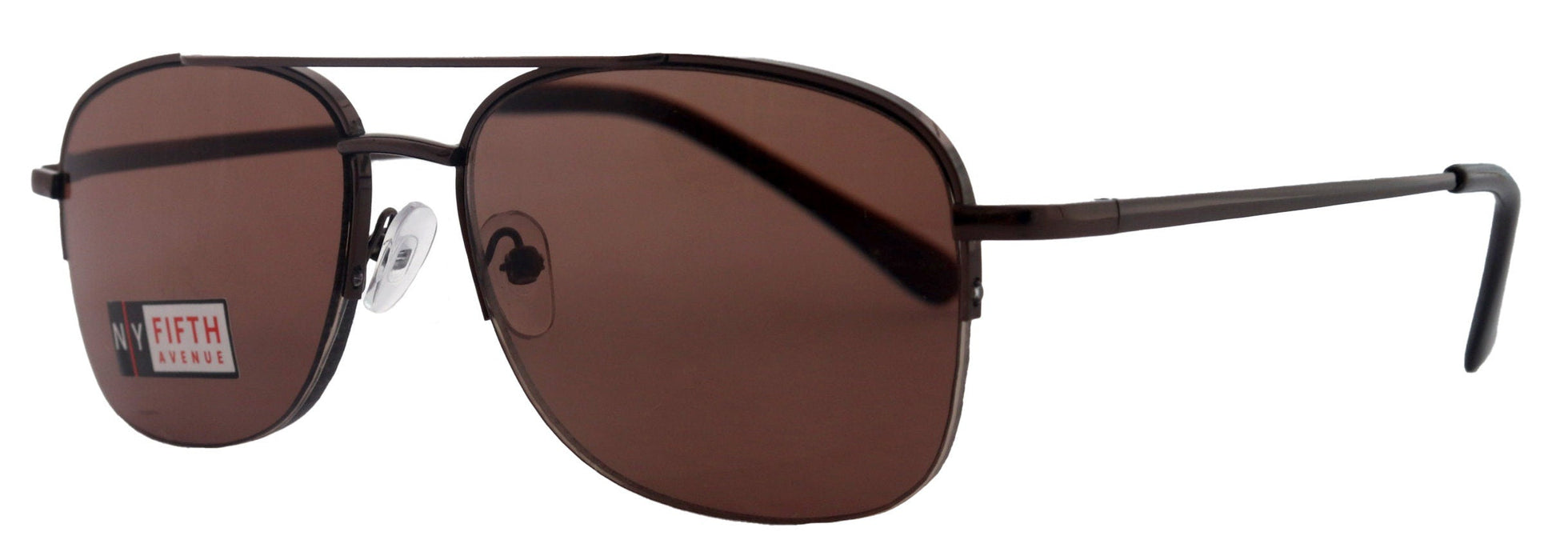 Benjamin, High-End  Sun Readers Unixes  Non-Bifocal Readers Sunglasses (Brown) Metal, NY Fifth Avenue