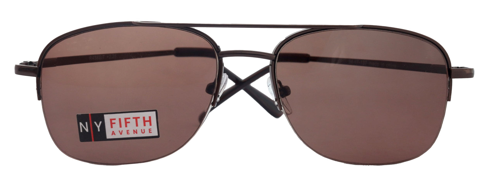 Benjamin, High-End  Sun Readers Unixes  Non-Bifocal Readers Sunglasses (Brown) Metal, NY Fifth Avenue