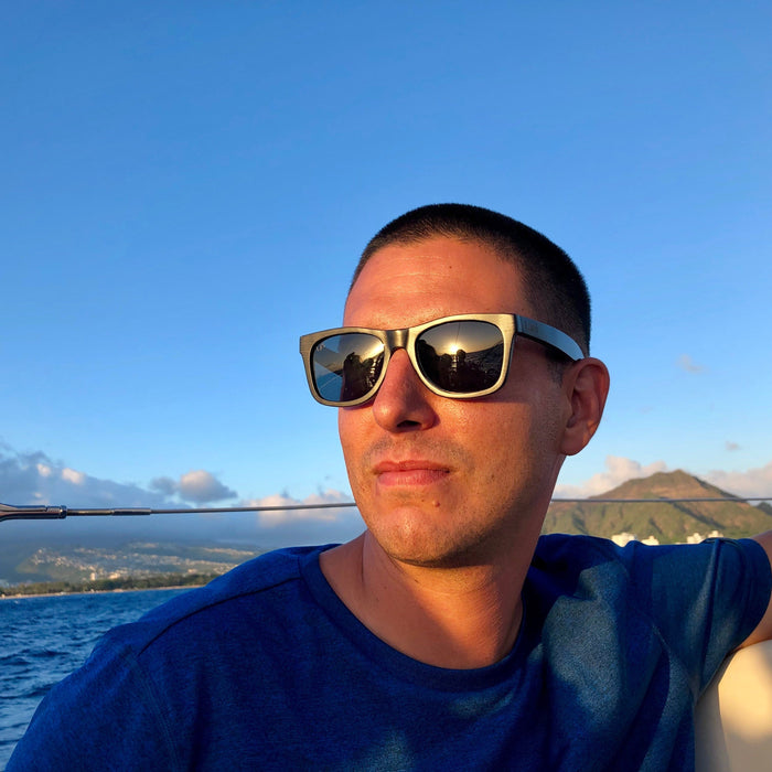 image of sunglasses model Lani Shades Hawaii Ohe Iwa