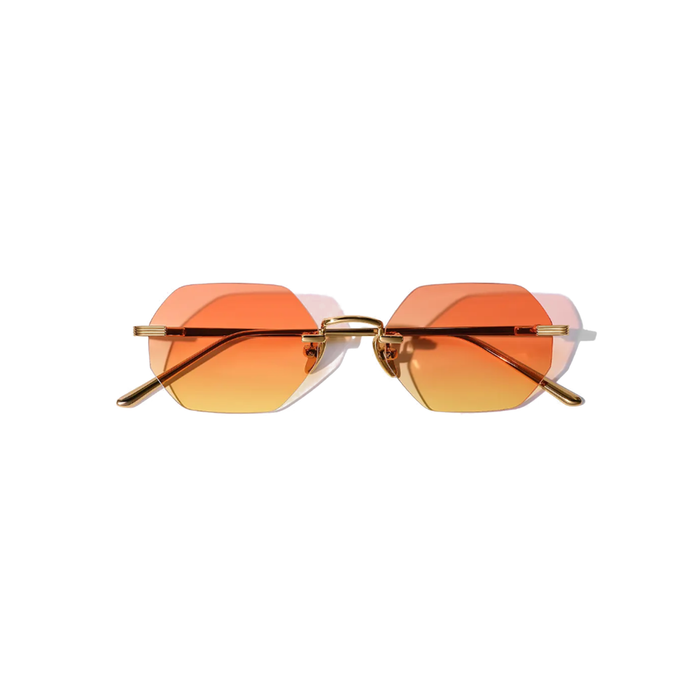 COSSINO Liam Bruler Hexagon Frameless Sunglasses