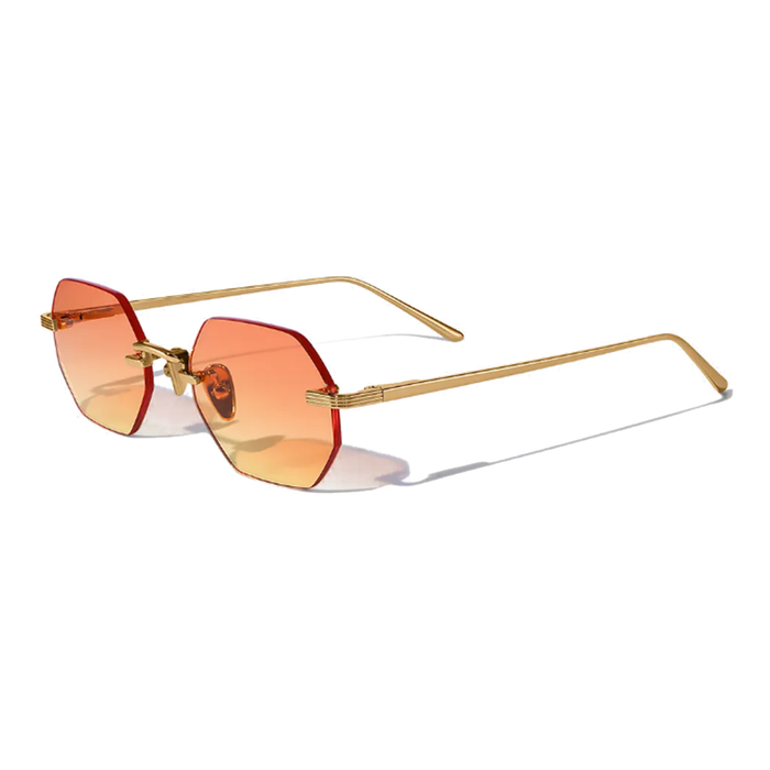 COSSINO Liam Bruler Hexagon Frameless Sunglasses