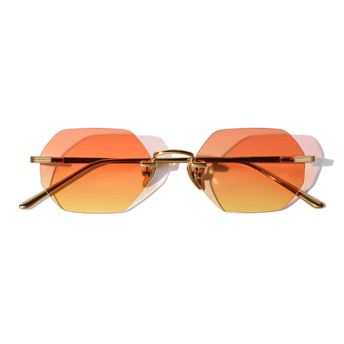 COSSINO Liam Bruler Hexagon Frameless Sunglasses