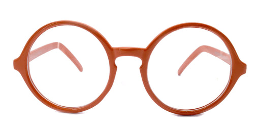 NY FIFTH AVENUE Mabel, (Premium) True Round vintage eyeglasses (NON Prescription) (Orange) Circle Eye, Medium, Protective Eyewear. NY Fifth Avenue - Product image