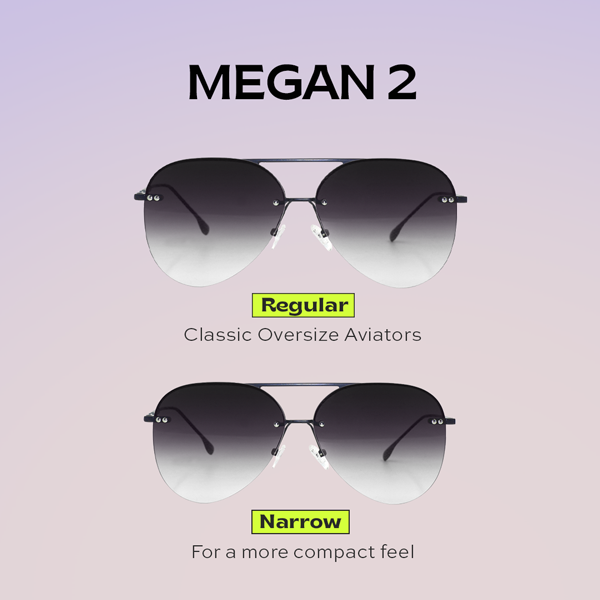 TOPFOXX Sunglasses Megan 2 - Faded Black Metal Aviator Sunglasses