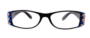 NY FIFTH AVENUE Merkel, Bling Women Reading Glasses, Adorned w Genuine European Crystals USA Flag colors NY Fifth Avenue. - Product image