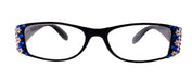 NY FIFTH AVENUE Merkel, Bling Women Reading Glasses, Adorned w Genuine European Crystals USA Flag colors NY Fifth Avenue. - Product image