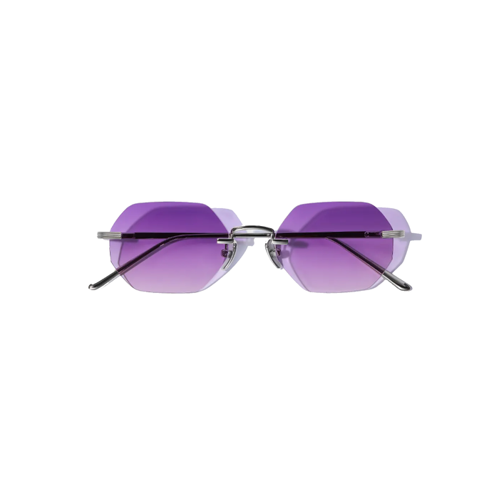 COSSINO Milan Violette Hexagon Frameless Sunglasses