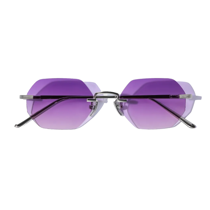 COSSINO Milan Violette Hexagon Frameless Sunglasses