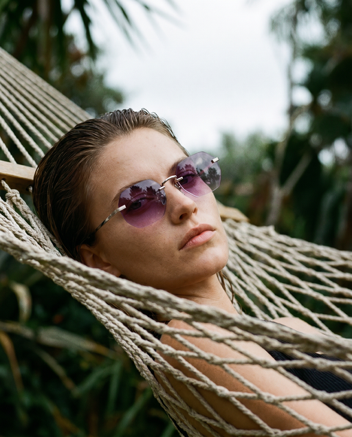 COSSINO Milan Violette Hexagon Frameless Sunglasses - Product image