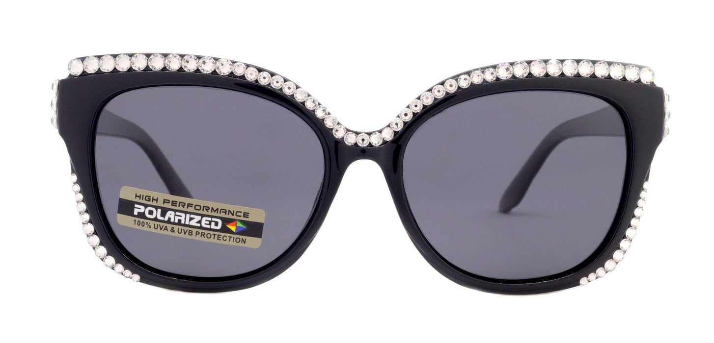 Polarized Premium Fashion  sunglasses with Genuine European Crystals