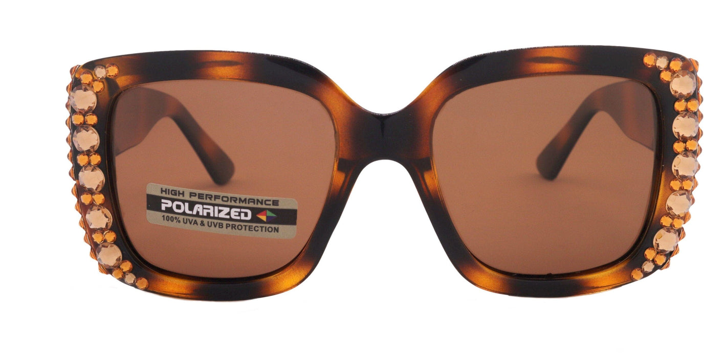 Polarized Premium Fashion  sunglasses with Genuine European Crystals