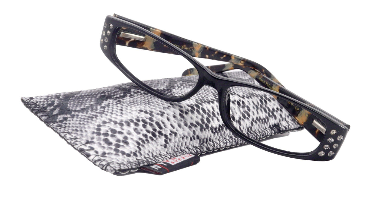 Premium Reading Glasses High End Reading Glass,  Small Frame Black  +1.25 to +3.00 magnifying glasses, Cat Eye. optical Frames
