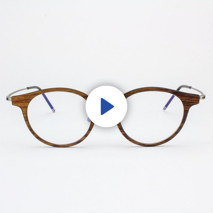 Marion - Featherlight Titanium & Wood Eyeglasses