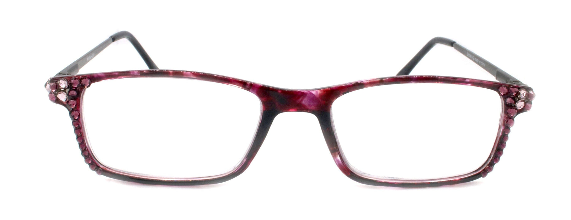 Vienna, (Bling) Women Reading Glasses W (Light Amethyst, Amethyst) +1.25 +3 (Tortoise Shell + Purple) NY Fifth Avenue