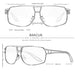 BARCUR Vintage Retro Men BARCUR Design Sunglasses for Men Driving Black - Product image