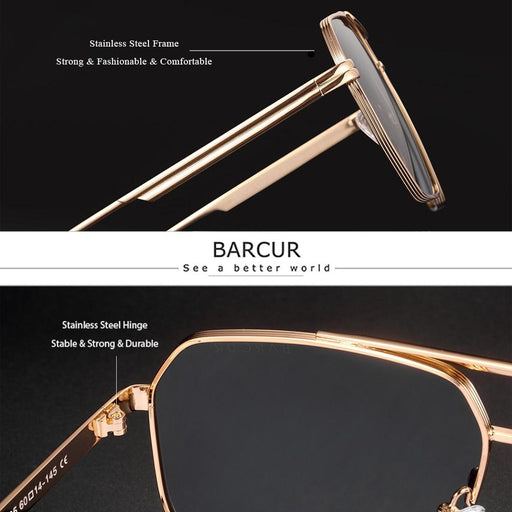 BARCUR Vintage Retro Oversized BARCUR Big Frame Sunglasses - Product image