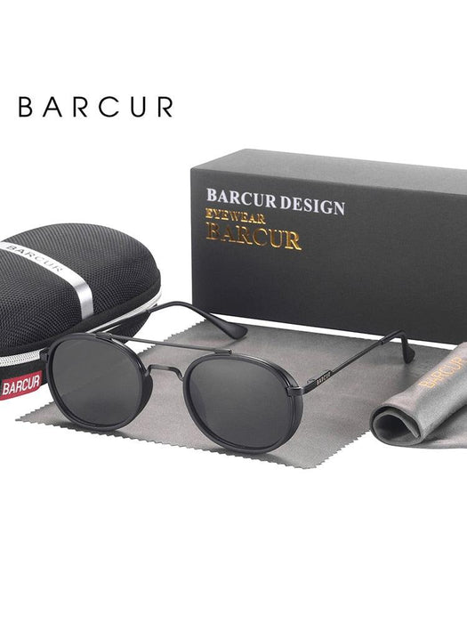 BARCUR Vintage Round Retro BARCUR Design Round Sunglasses for Men Women - Product image