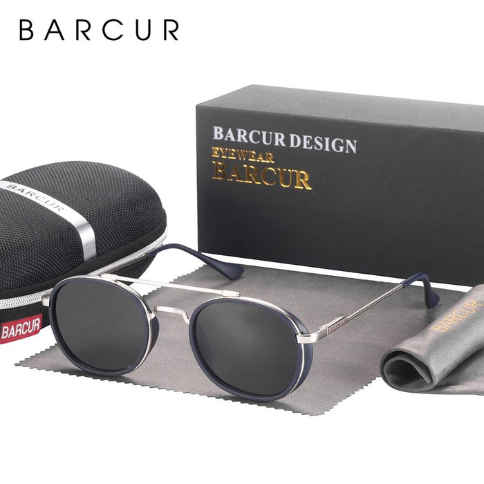 BARCUR Vintage Round Retro BARCUR Design Round Sunglasses for Men Women - Product image