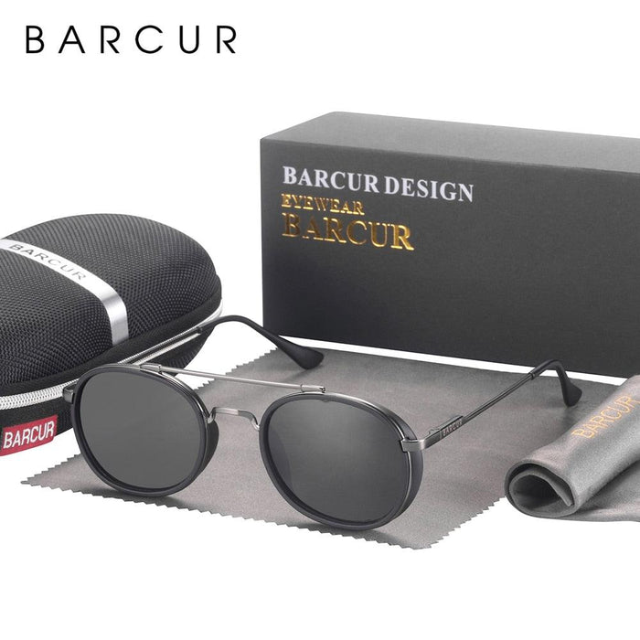 BARCUR Vintage Round Retro BARCUR Design Round Sunglasses for Men Women - Product image