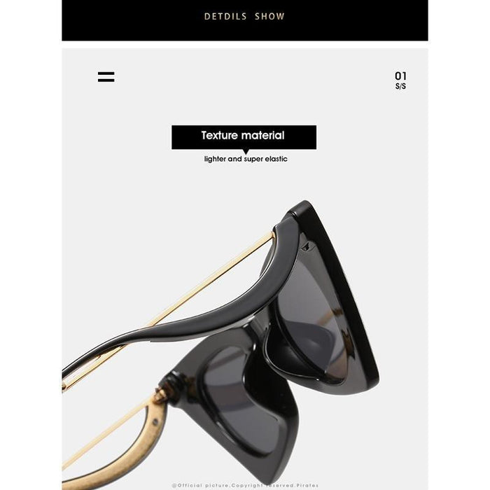 BARCUR Vintage Square Cat Eye Sunglasses Women Retro - Product image