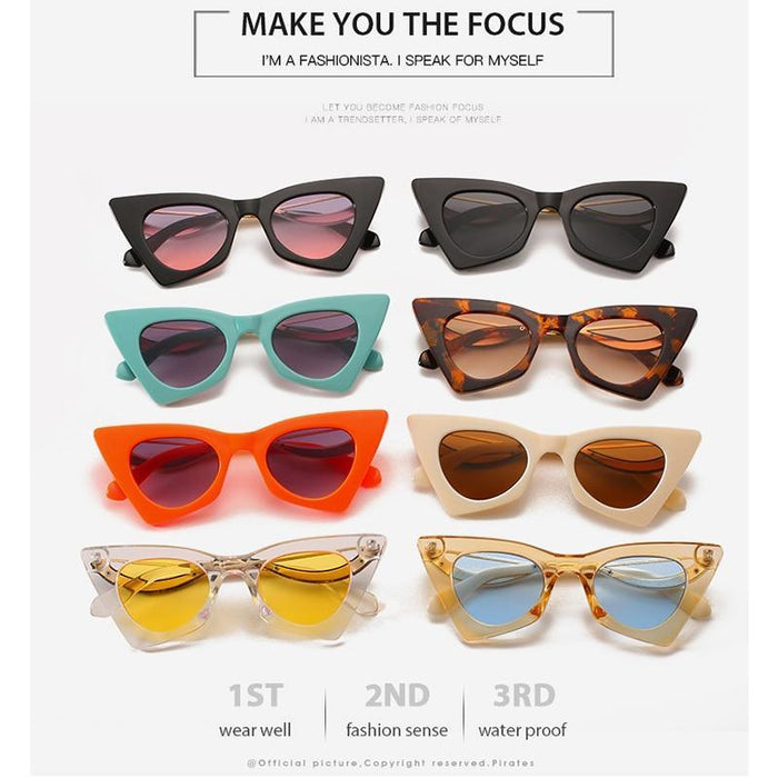 BARCUR Vintage Square Cat Eye Sunglasses Women Retro - Product image