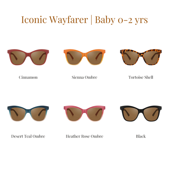 Iconic Wayfarer Ombre | Polarized Sunglasses | Baby | 0-2 Y | Tortoise