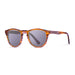 ocean sunglasses KRNglasses model AMERICA SKU 12101.1 with shiny black frame and revo blue lens