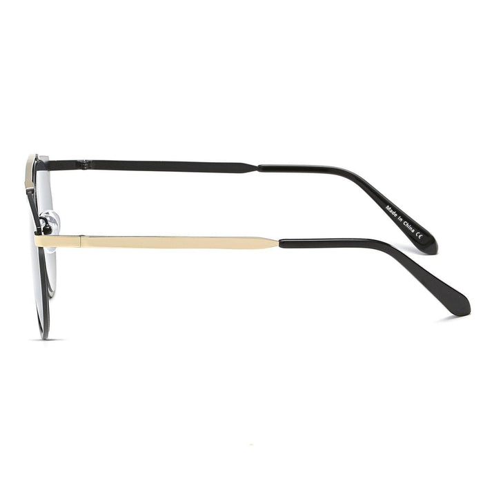 Sunglasses CRAMILO FRISCO | A18 Modern Horn Rimmed Metal Frame Round