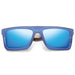 Sunglasses IVI VISION SEPULVEDA Matte Midway Blue Antique Brass / Pacific Blue Flash Lens