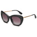 Sunglasses IVI VISION FAYE Matte Black Rose Gold / Rose Gradient Lens