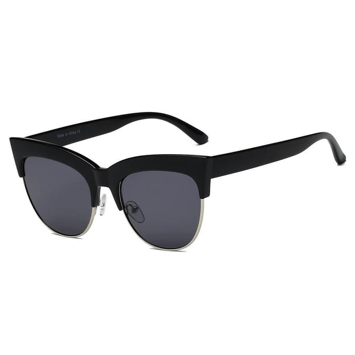 Sunglasses CRAMILO HENRIETTA | S2062 Women Half Frame Round Cat Eye