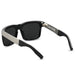 Sunglasses IVI VISION GIVING Polished Black Brushed Aluminum / Grey Lens