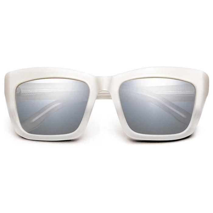 Sunglasses IVI VISION BONNIE Polished Ivory Fade / Light Blue Chrome Flash Lens
