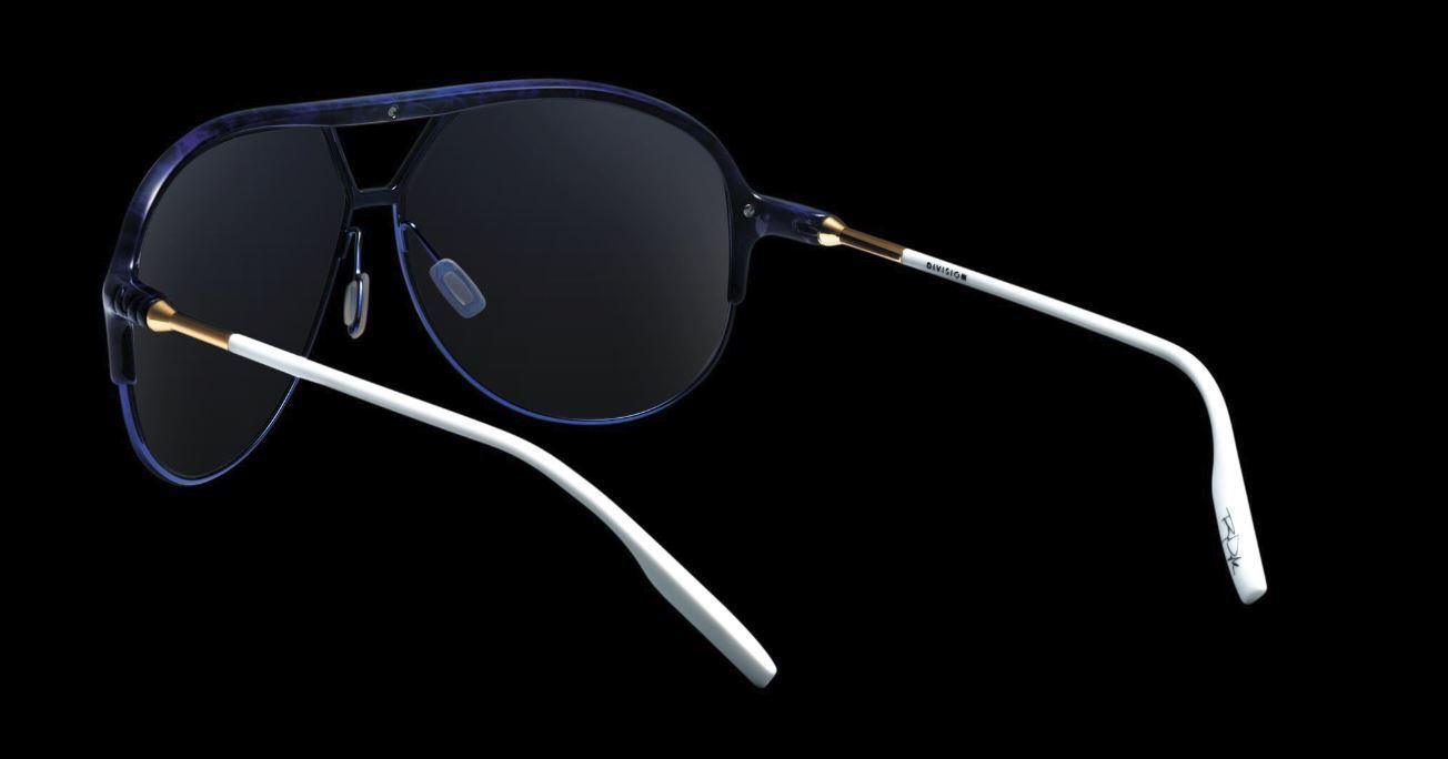 Sunglasses IVI VISION DIVISION Rob Dyrdek Signature Series Blue Black Marble White / Blue Grey
