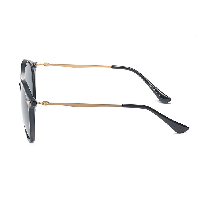 Sunglasses CRAMILO DEWITT | D32 Retro Horn Rimmed Keyhole Bridge Round Circle