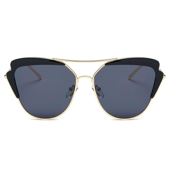 Sunglasses CRAMILO GALVESTON | CD11 Women's Brow Bar Mirrored Lens Cat Eye