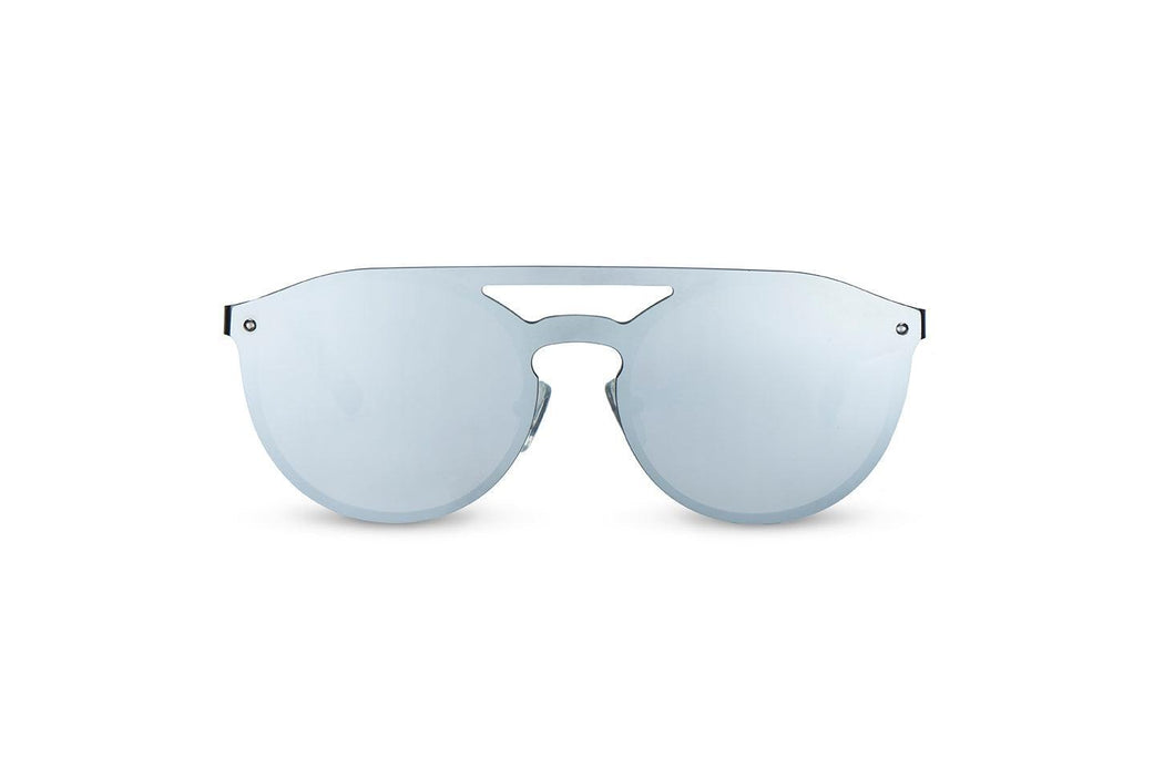 ocean sunglasses KRNglasses model ALEX SKU AE001 with gun frame and grey mirror lens
