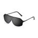 ocean sunglasses KRNglasses model BAI SKU 15200.1 with shiny black frame and smoke lens