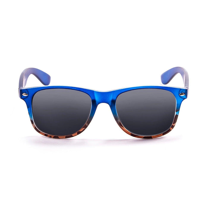 ocean sunglasses KRNglasses model BEACH SKU 18202.48 with matte brown frame and revo orange lens