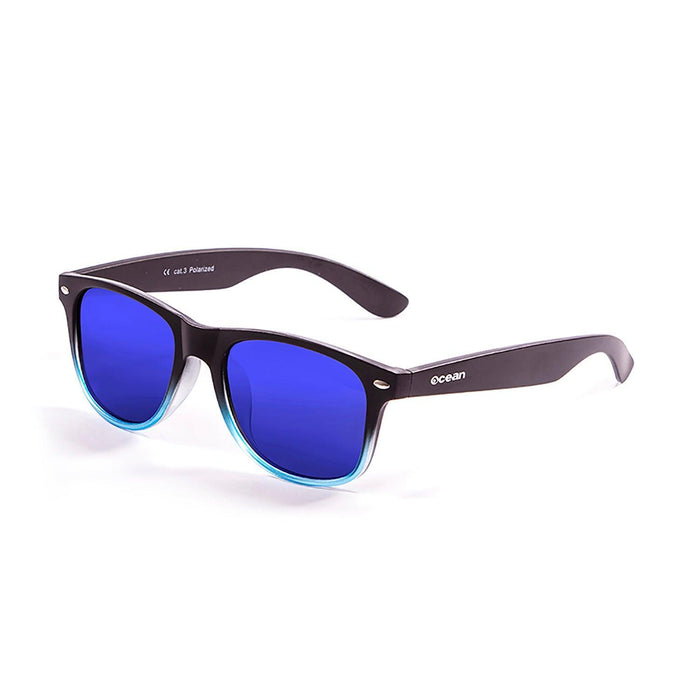 ocean sunglasses KRNglasses model BEACH SKU 18202.25 with pink frame and revo blue lens