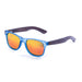 ocean sunglasses KRNglasses model BEACH SKU 50011.6 with white transparent frame and revo blue lens