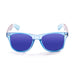 ocean sunglasses KRNglasses model BEACH SKU 50511.2 with bamboo dark & blue dark frame and revo blue lens