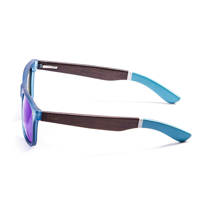 ocean sunglasses KRNglasses model BEACH SKU 50310.2 with bamboo brown & red frame and brown lens