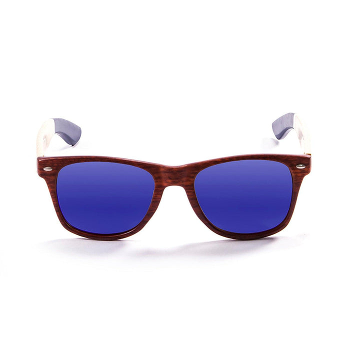 ocean sunglasses KRNglasses model BEACH SKU 50100.2 with bamboo brown natural frame and brown lens