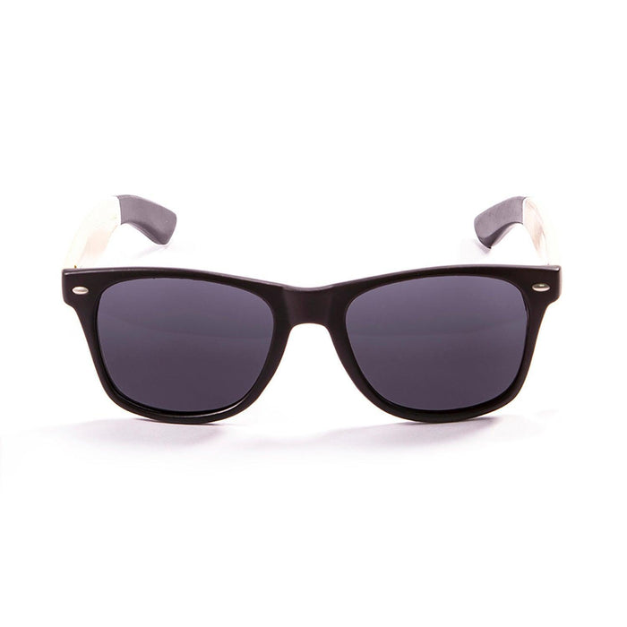 ocean sunglasses KRNglasses model BEACH SKU 50000.3 with bamboo brown frame and smoke lens
