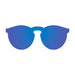 ocean sunglasses KRNglasses model BERLIN SKU 20.18 with transparent black frame and transparent gradient blue lens