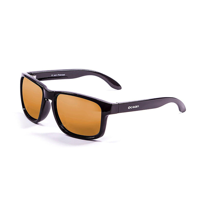 ocean sunglasses KRNglasses model BLUE SKU 19202.31 with matte brown frame and revo orange lens